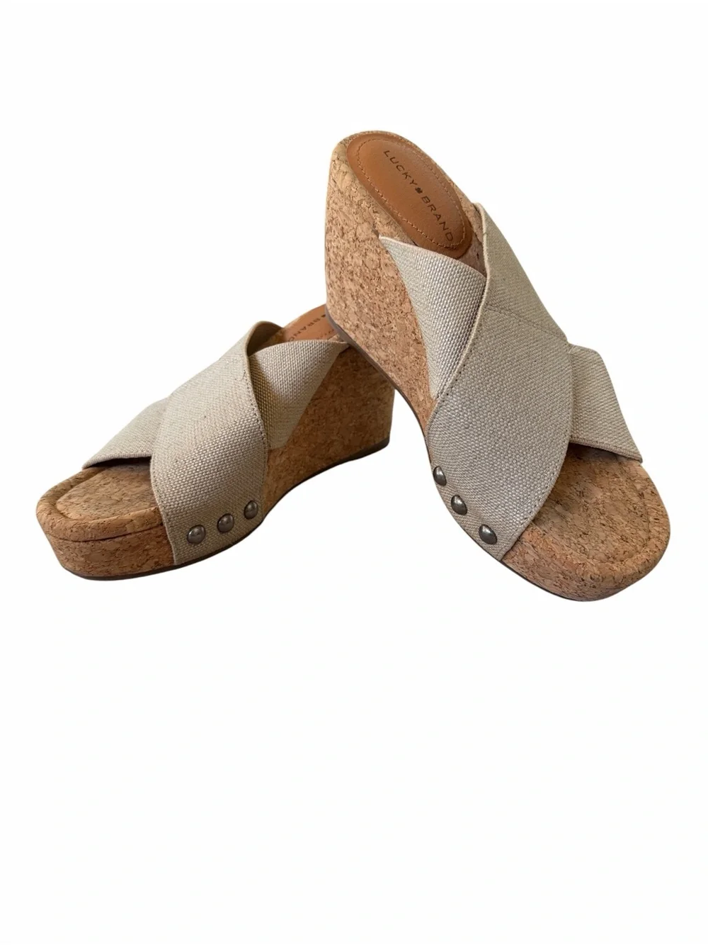 Lucky Brand Women's Valmai Platform Wedge Sandals size 8.5